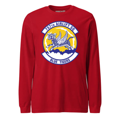 Mach2 Squadron Upload | 757TH AIRLIFT SQUADRON | Long Sleeve | Red | MACH-LONG-SLEEVE-FRONT-RED.jpg