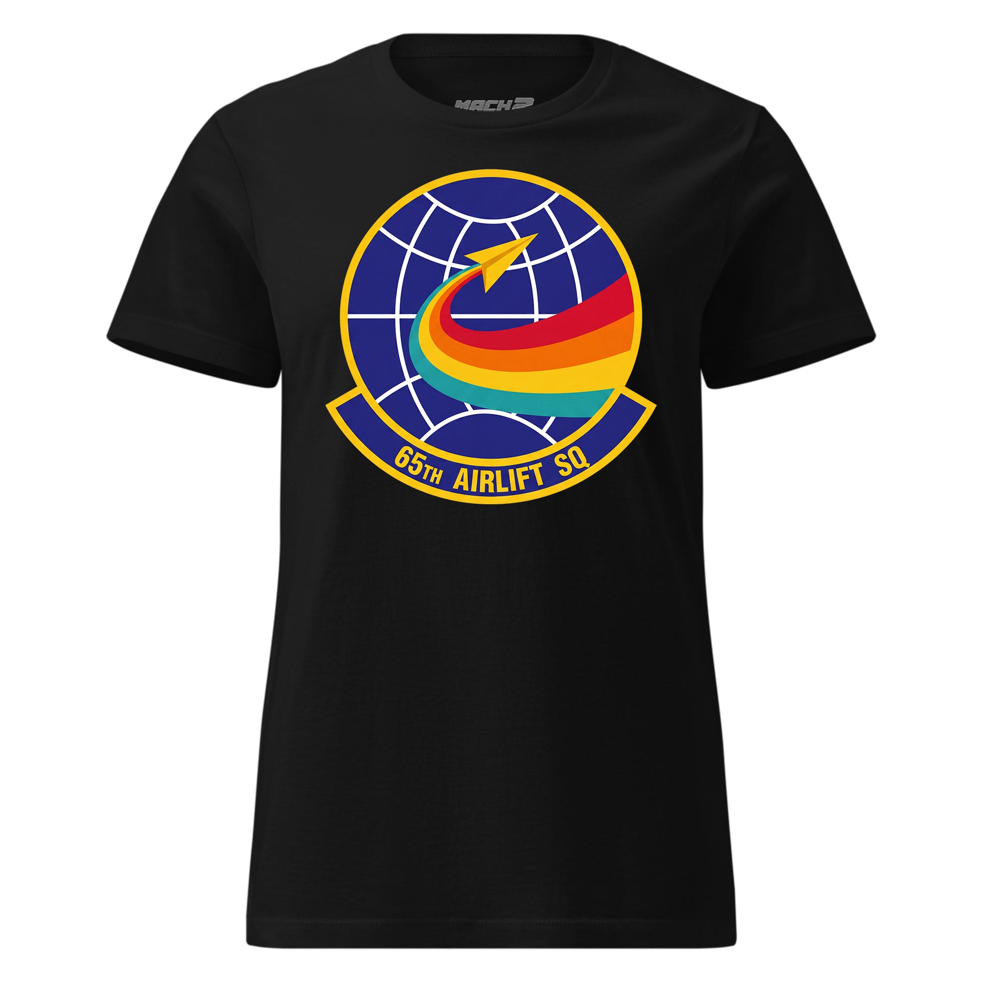 Mach2 Squadron Upload | 65TH AIRLIFT SQUADRON | Womens | Black | MACH-WOMENS-FRONT-BLACK.jpg