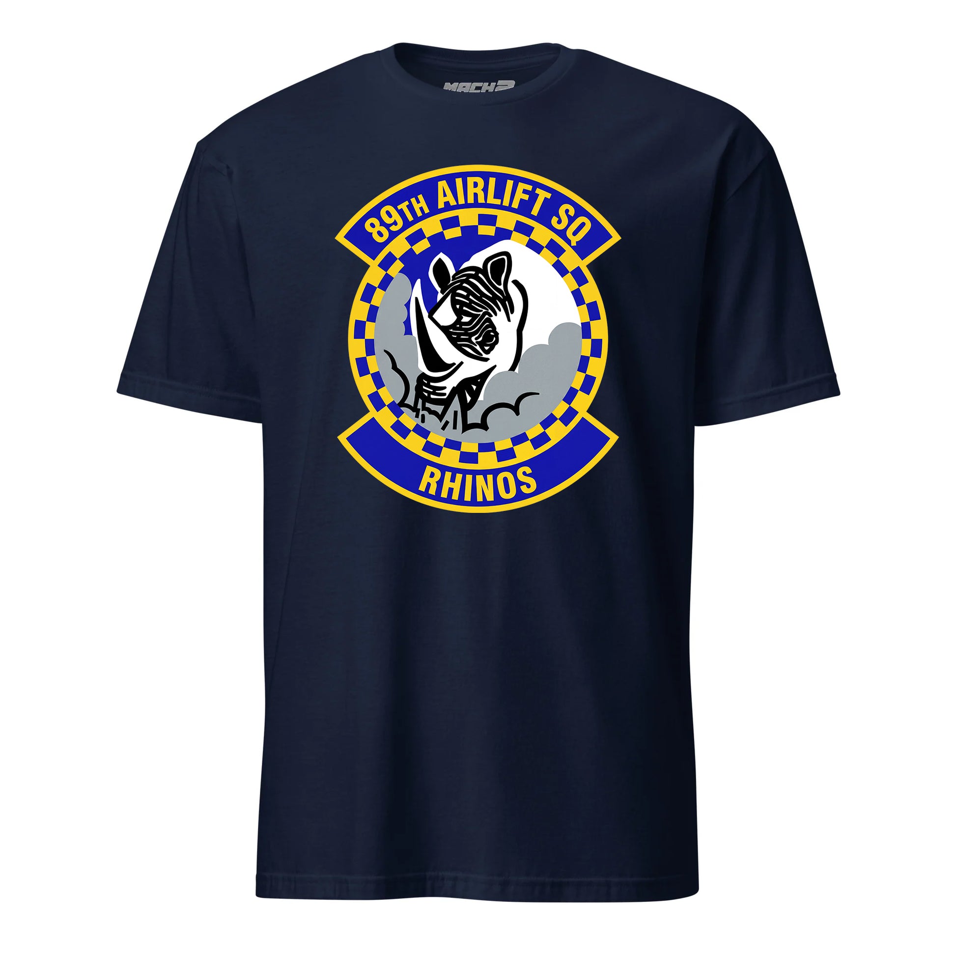 Mach2 Squadron Upload | 89TH AIRLIFT SQUADRON | T-Shirt | Navy | MACH-SHORT-SLEEVE-FRONT-NAVY.jpg