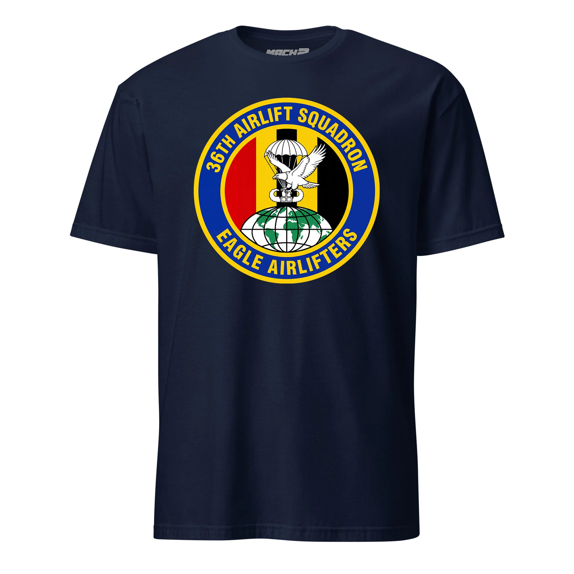 Mach2 Squadron Upload | 36TH AIRLIFT SQUADRON | T-Shirt | Navy | MACH-SHORT-SLEEVE-FRONT-NAVY.jpg