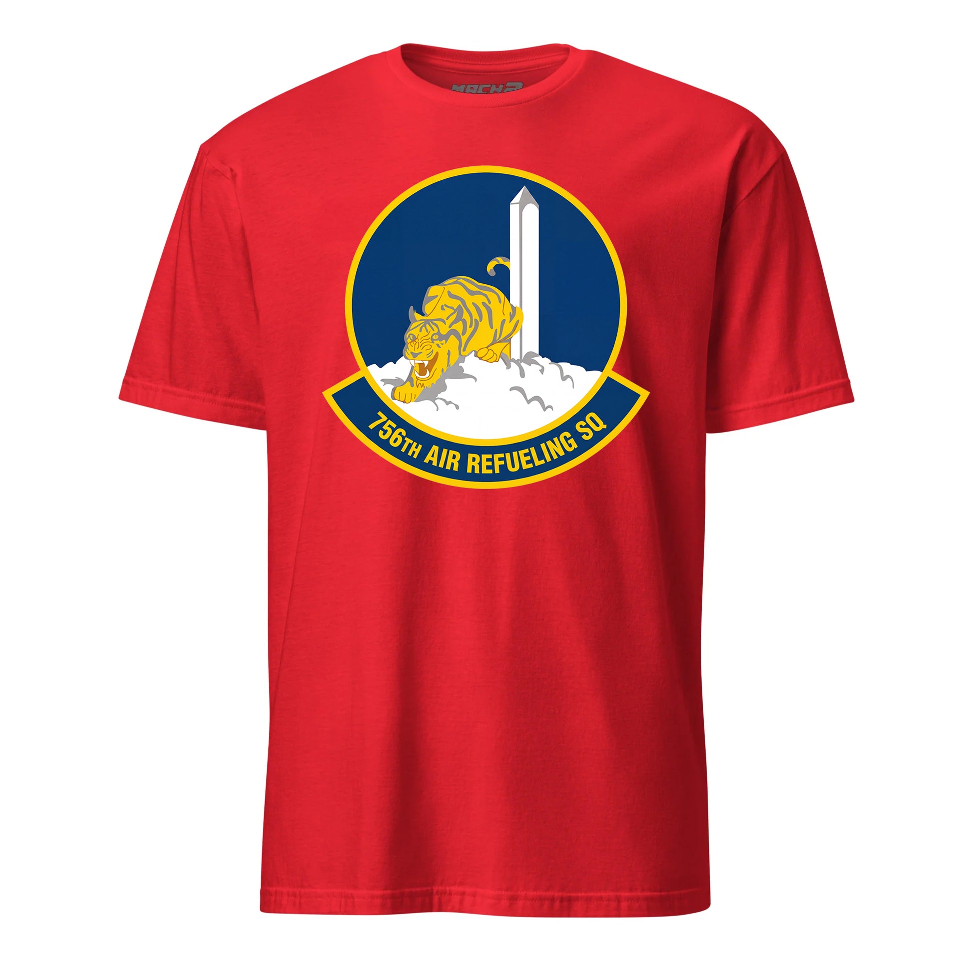 Mach2 Squadron Upload | 756TH AIR REFUELING SQUADRON | T-Shirt | Red | MACH-SHORT-SLEEVE-FRONT-RED.jpg
