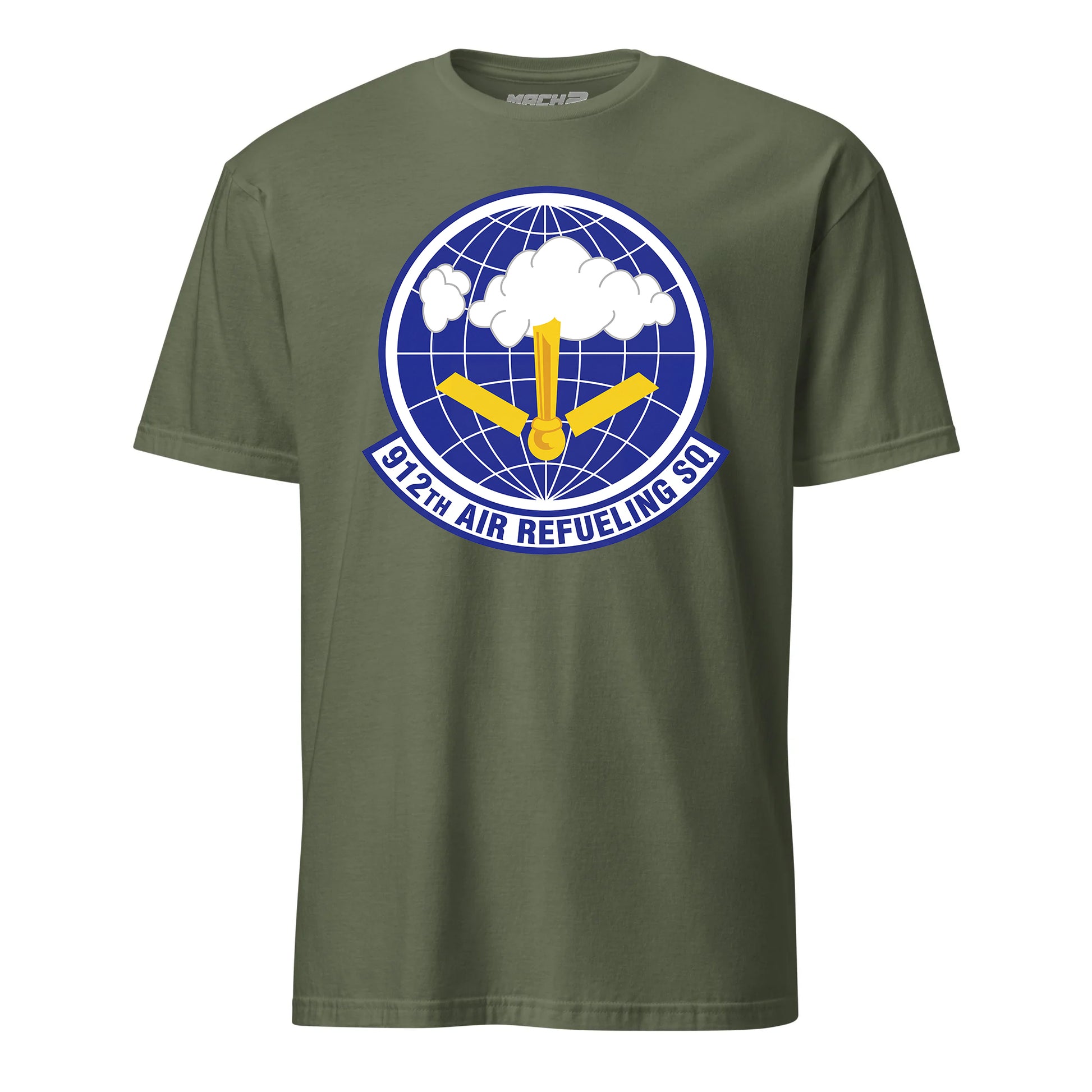 Mach2 Squadron Upload | 912TH AIR REFUELING SQUADRON | T-Shirt | OD Green | MACH-SHORT-SLEEVE-FRONT-OD.jpg