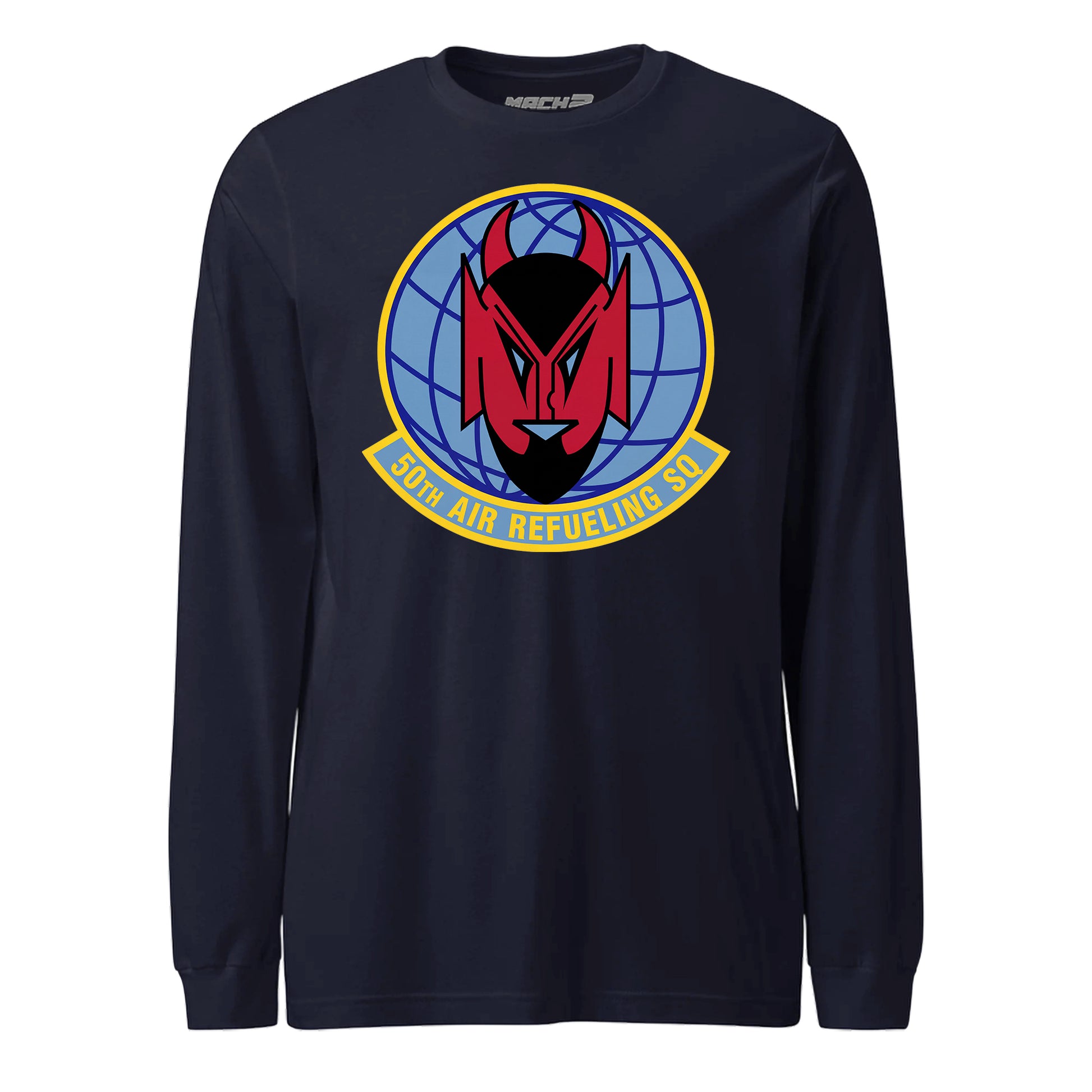 Mach2 Squadron Upload | 50TH AIR REFUELING SQUADRON | Long Sleeve | Navy | MACH-LONG-SLEEVE-FRONT-NAVY.jpg