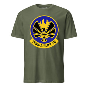 Mach2 Squadron Upload | 758TH AIRLIFT SQUADRON | T-Shirt | OD Green | MACH-SHORT-SLEEVE-FRONT-OD.jpg