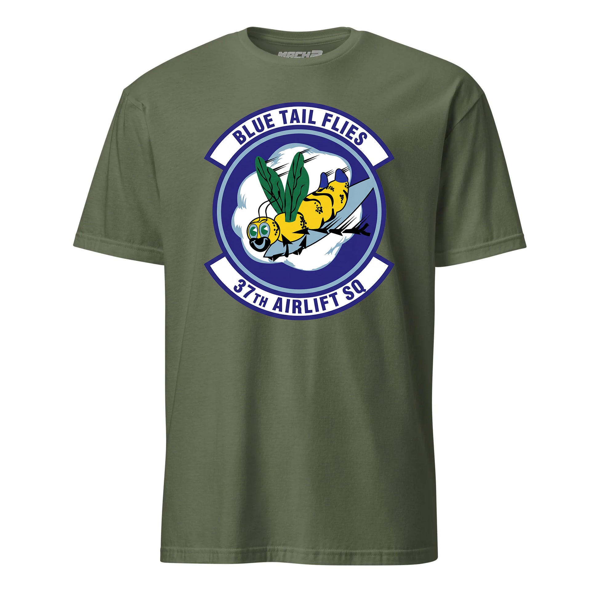 Mach2 Squadron Upload | 37TH AIRLIFT SQUADRON | T-Shirt | OD Green | MACH-SHORT-SLEEVE-FRONT-OD.jpg