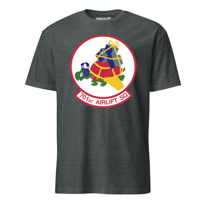 Mach2 Squadron Upload | 701ST AIRLIFT SQUADRON | T-Shirt | Charcoal Heather | MACH-SHORT-SLEEVE-FRONT-CHARCOAL.jpg