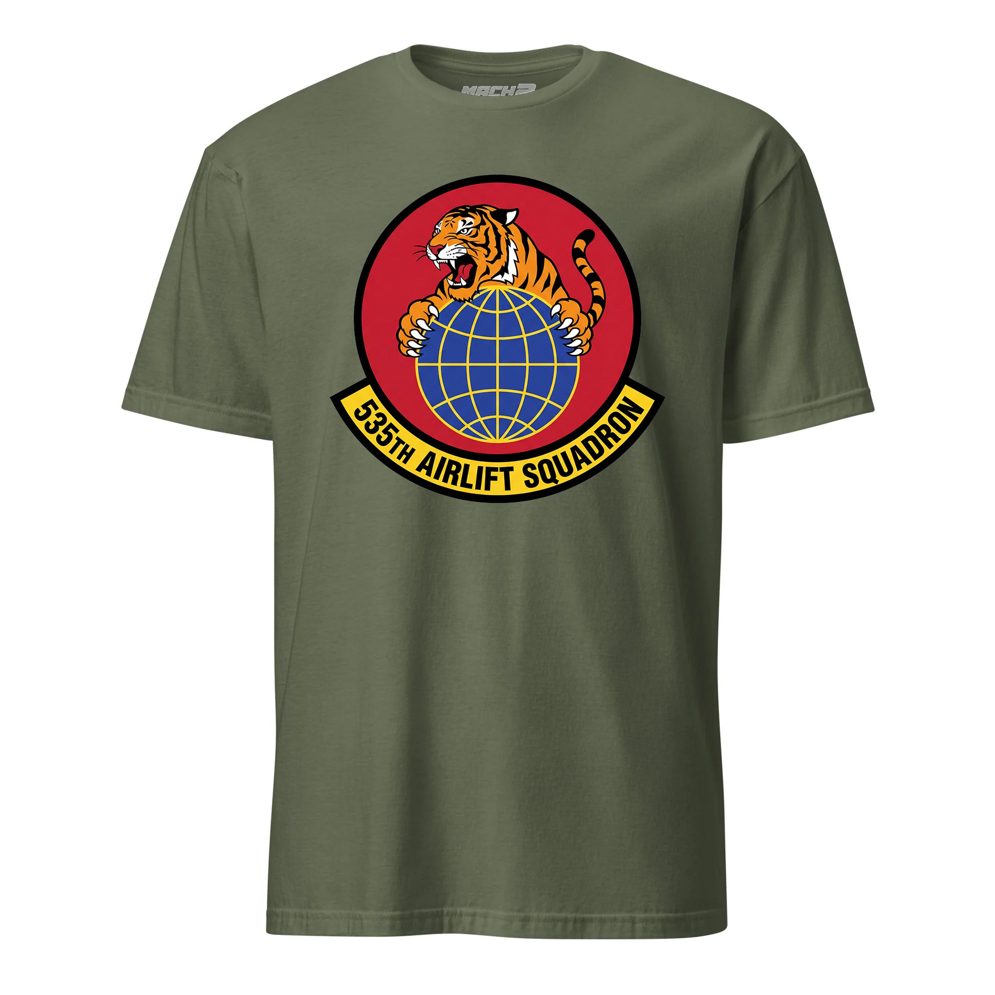 Mach2 Squadron Upload | 535TH AIRLIFT SQUADRON | T-Shirt | OD Green | MACH-SHORT-SLEEVE-FRONT-OD.jpg