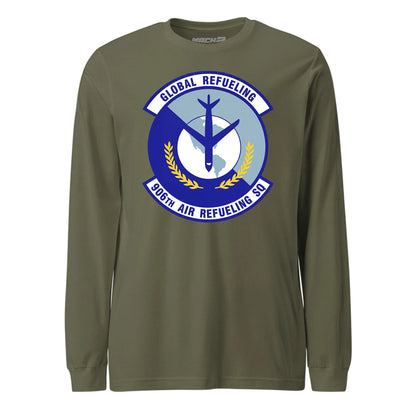 Mach2 Squadron Upload | 906TH AIR REFUELING SQUADRON | Long Sleeve | OD Green | MACH-LONG-SLEEVE-FRONT-OD.jpg