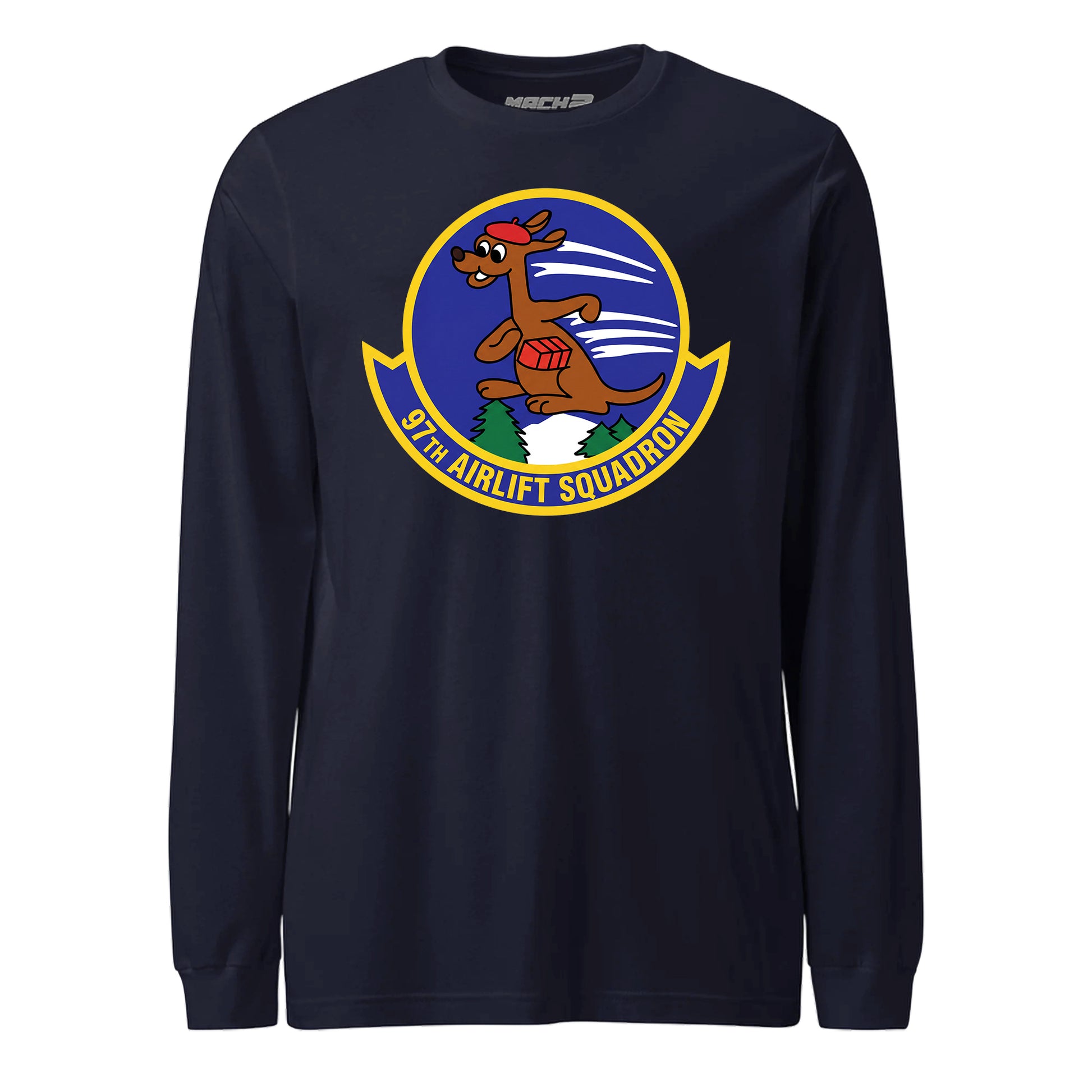 Mach2 Squadron Upload | 97TH AIRLIFT SQUADRON | Long Sleeve | Navy | MACH-LONG-SLEEVE-FRONT-NAVY.jpg