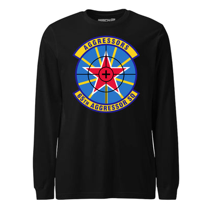 Mach2 Squadron Upload | 65TH AGGRESSOR SQUADRON | Long Sleeve | Black | MACH-LONG-SLEEVE-FRONT-BLACK.jpg