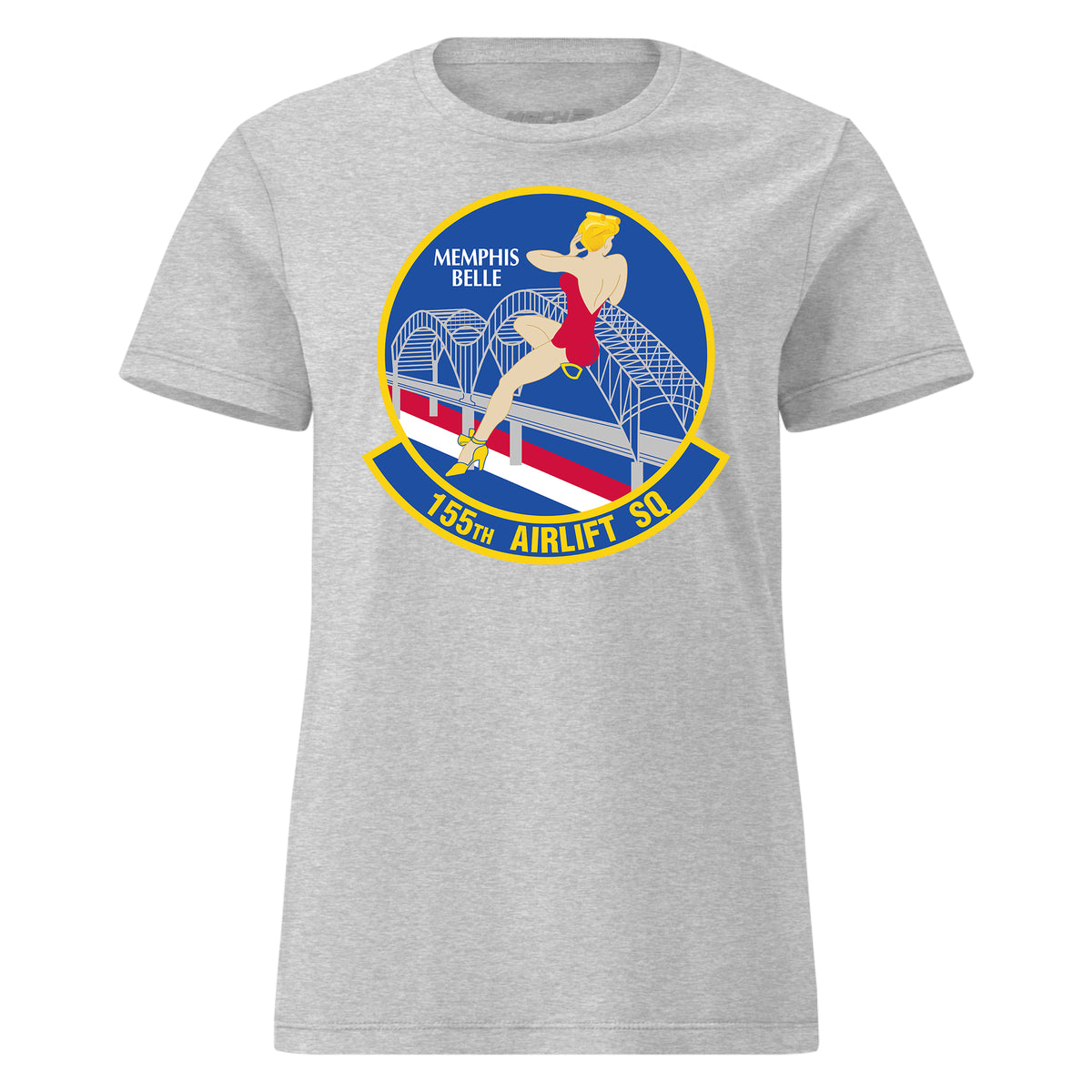 Mach2 Squadron Upload | 155TH AIRLIFT SQUADRON | Womens | Heather Grey | MACH-WOMENS-FRONT-GREY.jpg