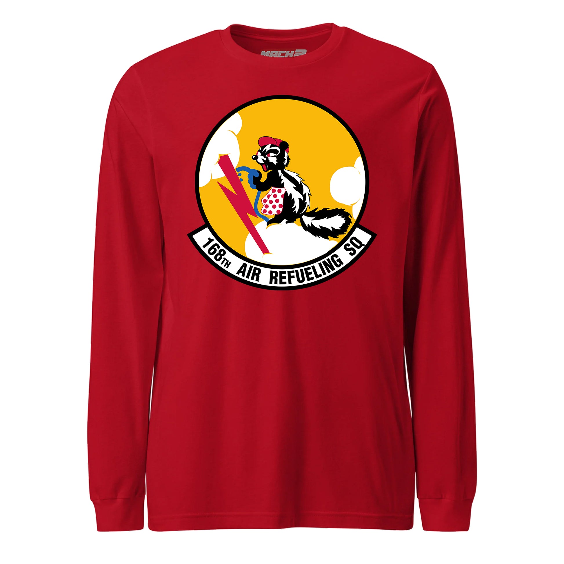 Mach2 Squadron Upload | 168TH AIR REFUELING SQUADRON | Long Sleeve | Red | MACH-LONG-SLEEVE-FRONT-RED.jpg