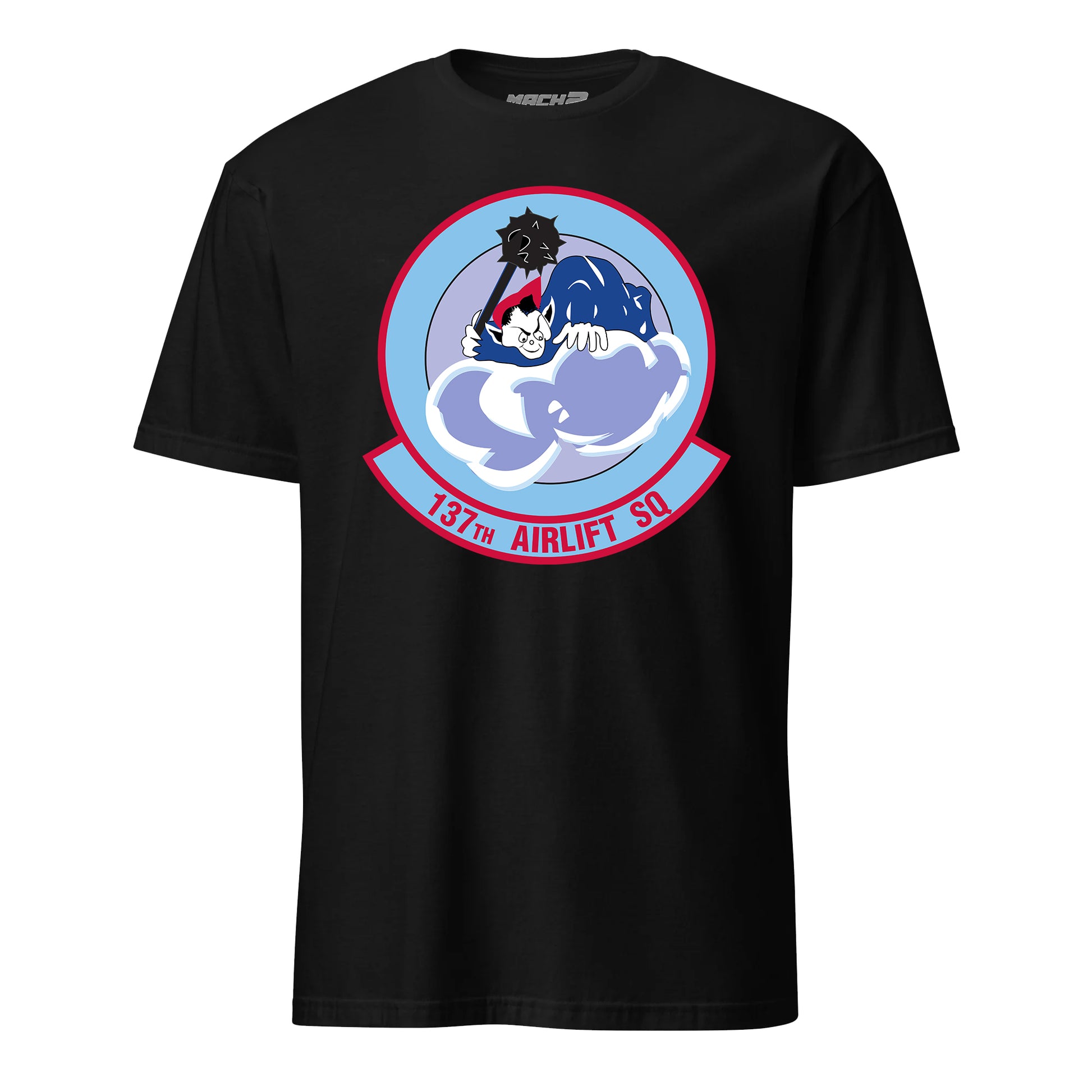 Mach2 Squadron Upload | 137TH AIRLIFT SQUADRON | T-Shirt | Black | MACH-SHORT-SLEEVE-FRONT-BLACK.jpg
