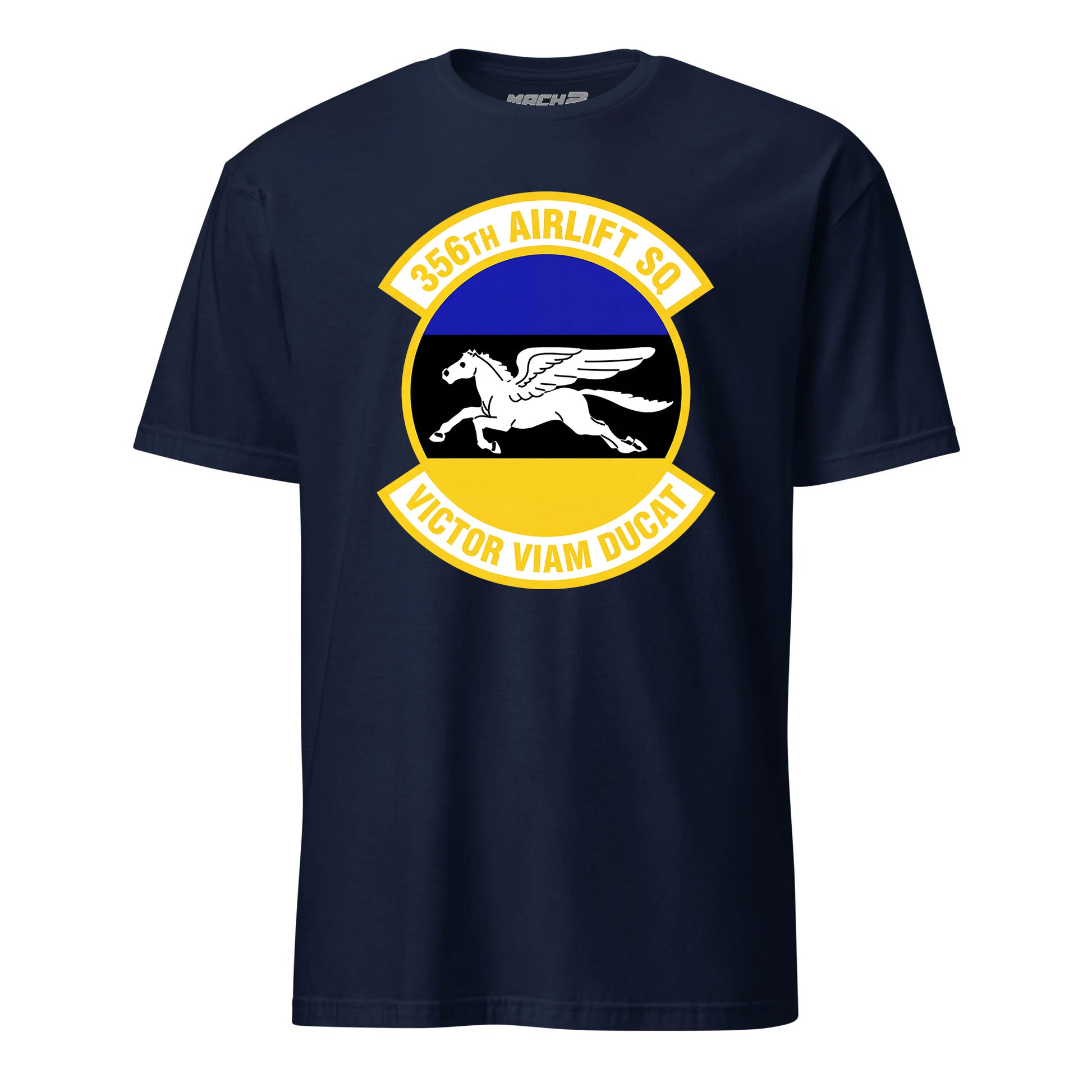 Mach2 Squadron Upload | 356TH AIRLIFT SQUADRON | T-Shirt | Navy | MACH-SHORT-SLEEVE-FRONT-NAVY.jpg