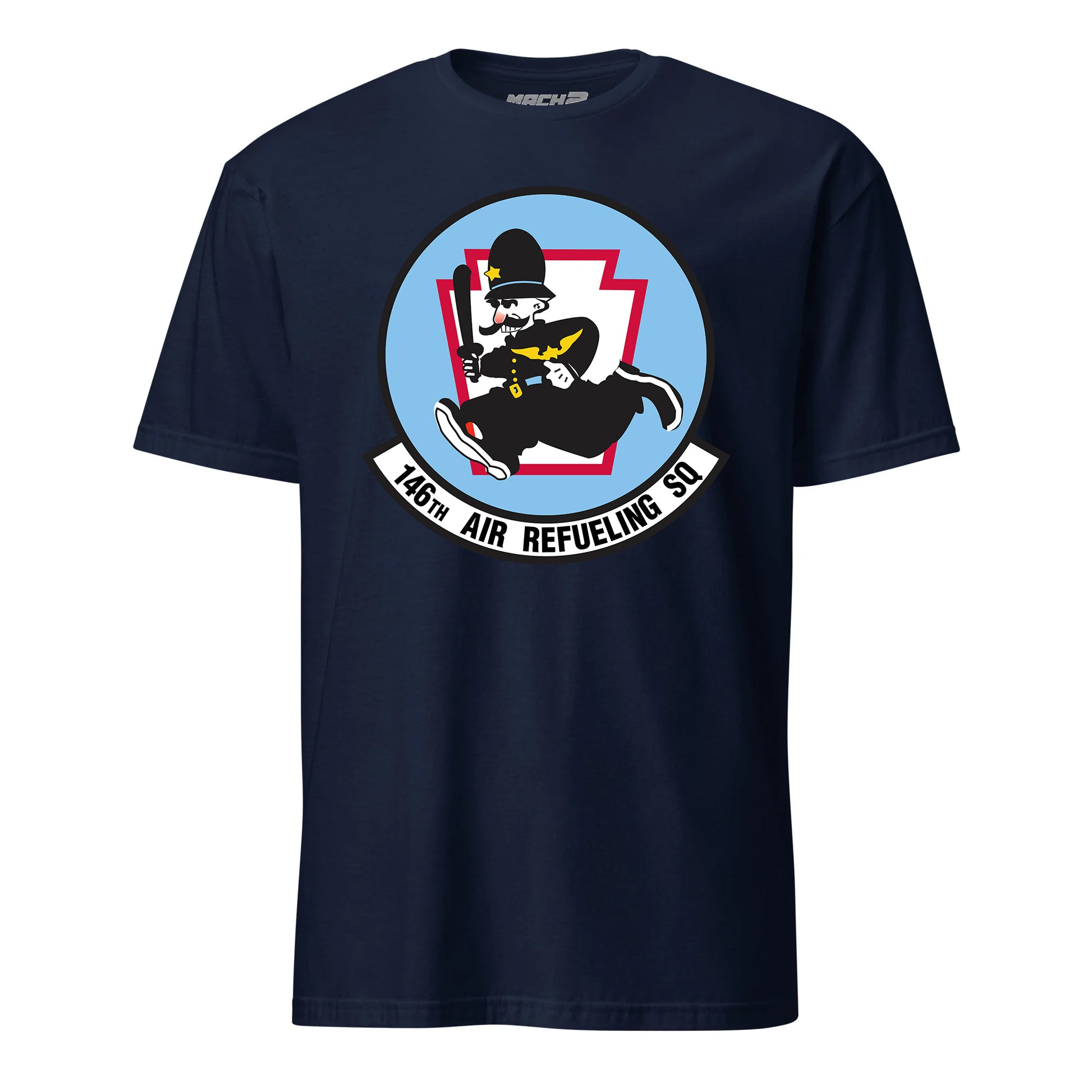 Mach2 Squadron Upload | 146TH AIR REFUELING SQUADRON | T-Shirt | Navy | MACH-SHORT-SLEEVE-FRONT-NAVY.jpg