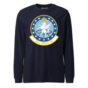 Mach2 Squadron Upload | 165TH AIRLIFT SQUADRON | Long Sleeve | Navy | MACH-LONG-SLEEVE-FRONT-NAVY.jpg