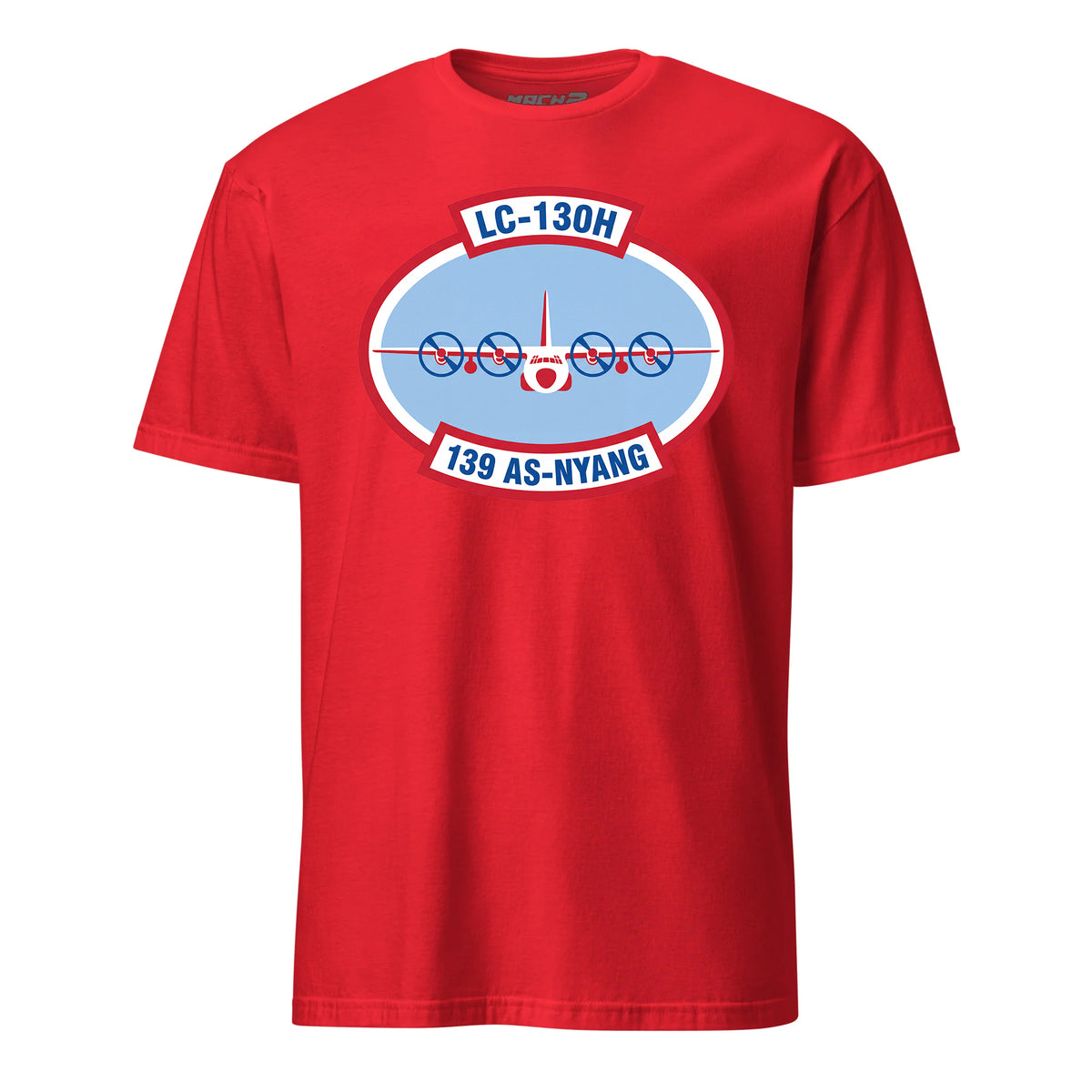 Mach2 Squadron Upload | 139TH AIRLIFT SQUADRON | T-Shirt | Red | MACH-SHORT-SLEEVE-FRONT-RED.jpg