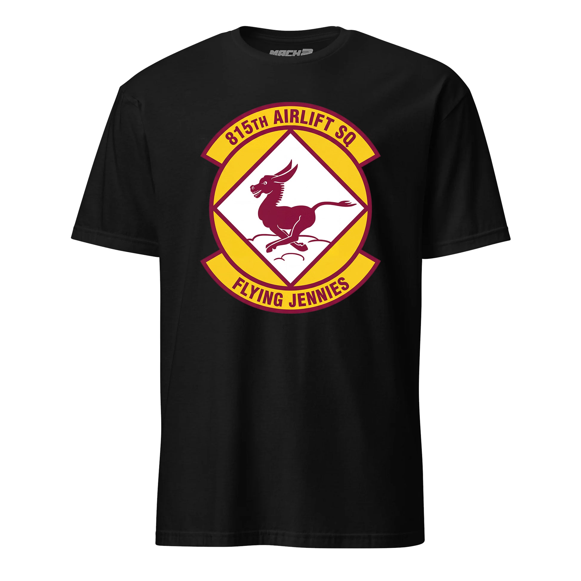 Mach2 Squadron Upload | 815TH AIRLIFT SQUADRON | T-Shirt | Black | MACH-SHORT-SLEEVE-FRONT-BLACK.jpg