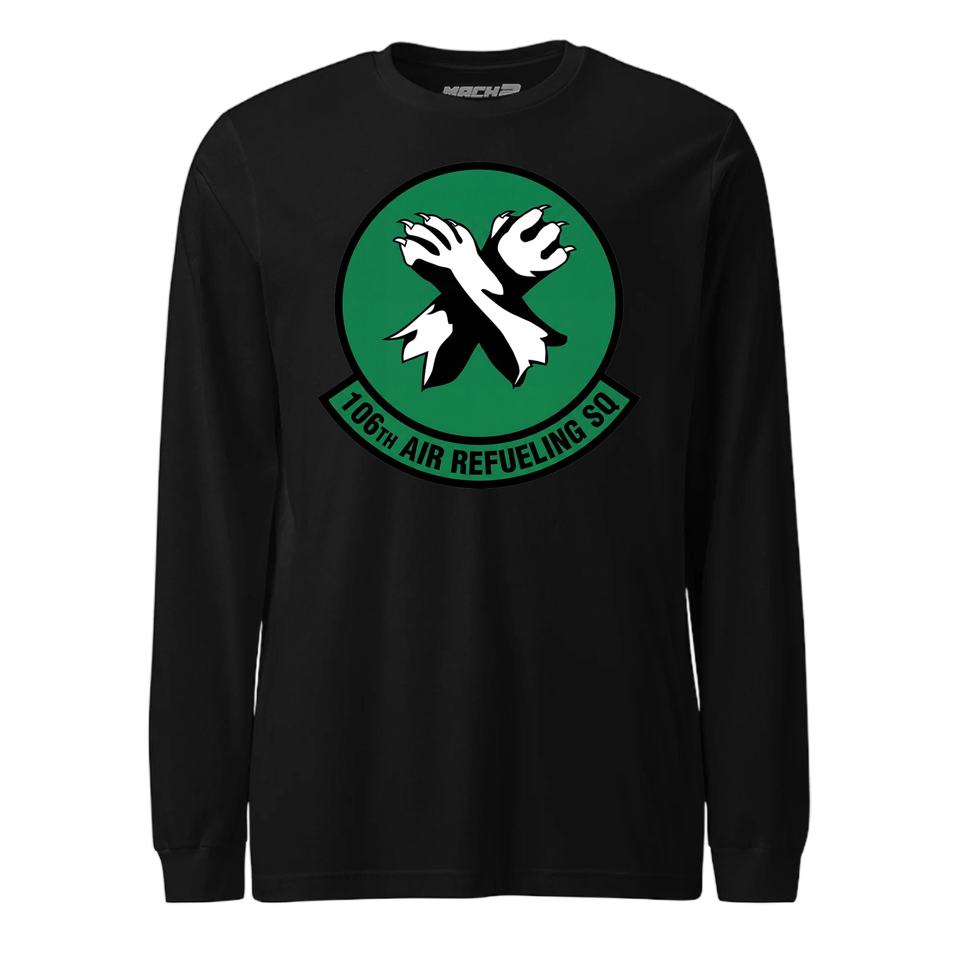 Mach2 Squadron Upload | 106TH AIR REFUELING SQUADRON | Long Sleeve | Black | MACH-LONG-SLEEVE-FRONT-BLACK.jpg