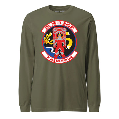 Mach2 Squadron Upload | 203RD AIR REFUELING SQUADRON | Long Sleeve | OD Green | MACH-LONG-SLEEVE-FRONT-OD.jpg