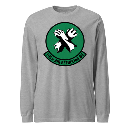 Mach2 Squadron Upload | 106TH AIR REFUELING SQUADRON | Long Sleeve | Heather Grey | MACH-LONG-SLEEVE-FRONT-GREY.jpg