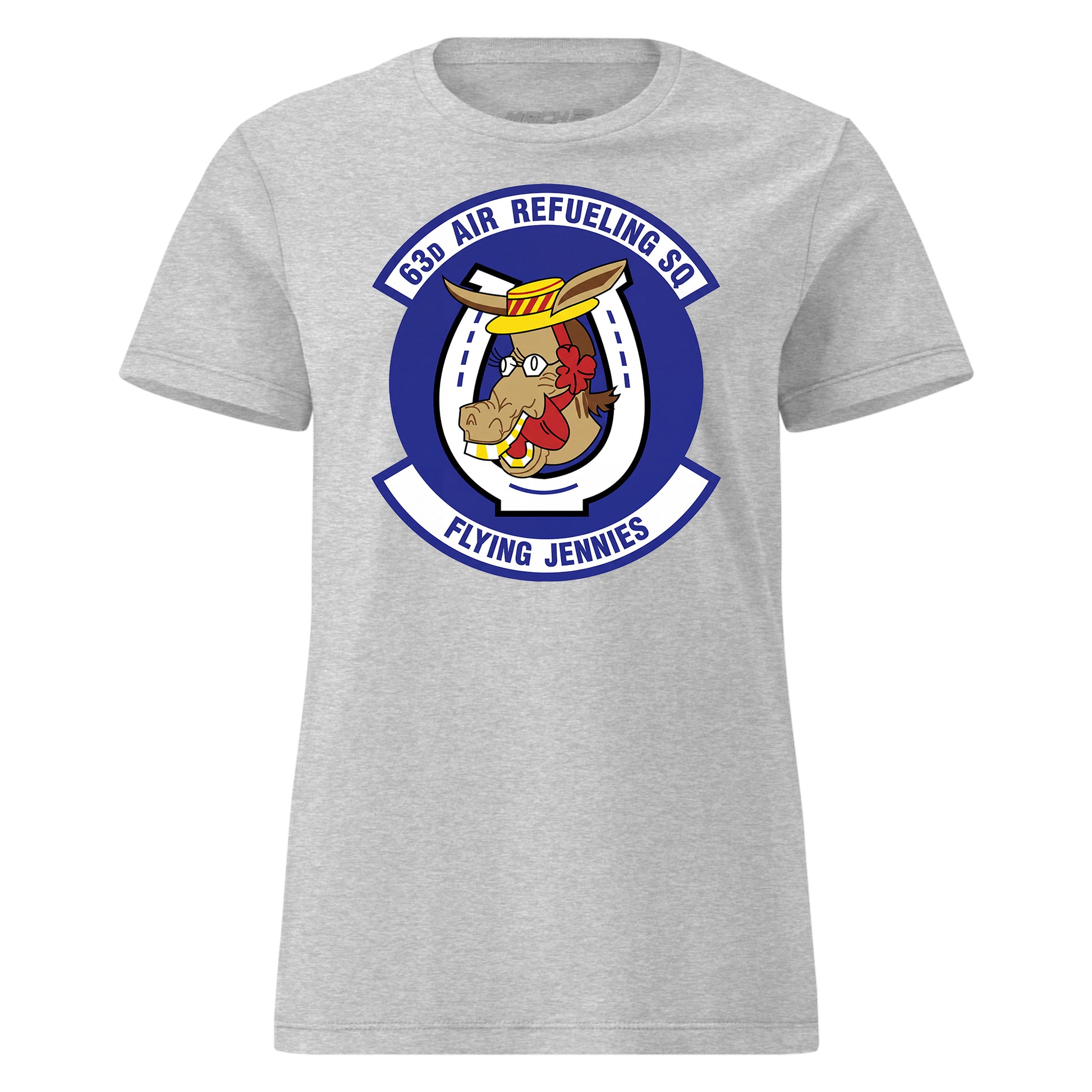 Mach2 Squadron Upload | 63RD AIR REFUELING SQUADRON | Womens | Heather Grey | MACH-WOMENS-FRONT-GREY.jpg