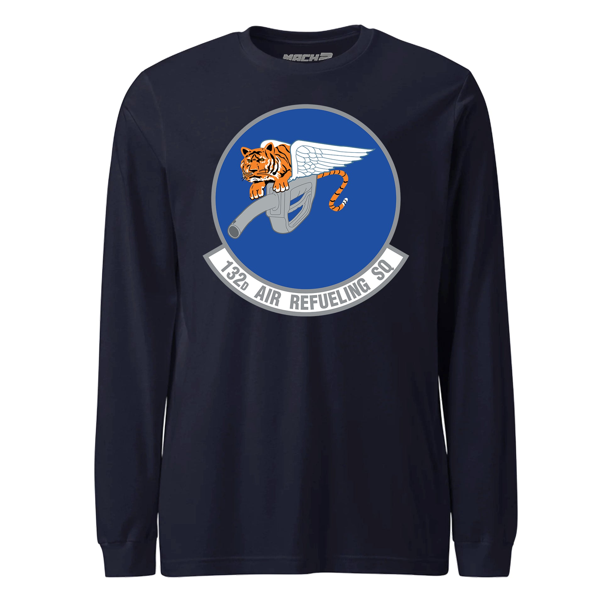 Mach2 Squadron Upload | 132ND AIR REFUELING SQUADRON | Long Sleeve | Navy | MACH-LONG-SLEEVE-FRONT-NAVY.jpg