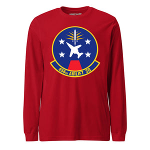 Mach2 Squadron Upload | 458TH AIRLIFT SQUADRON | Long Sleeve | Red | MACH-LONG-SLEEVE-FRONT-RED.jpg