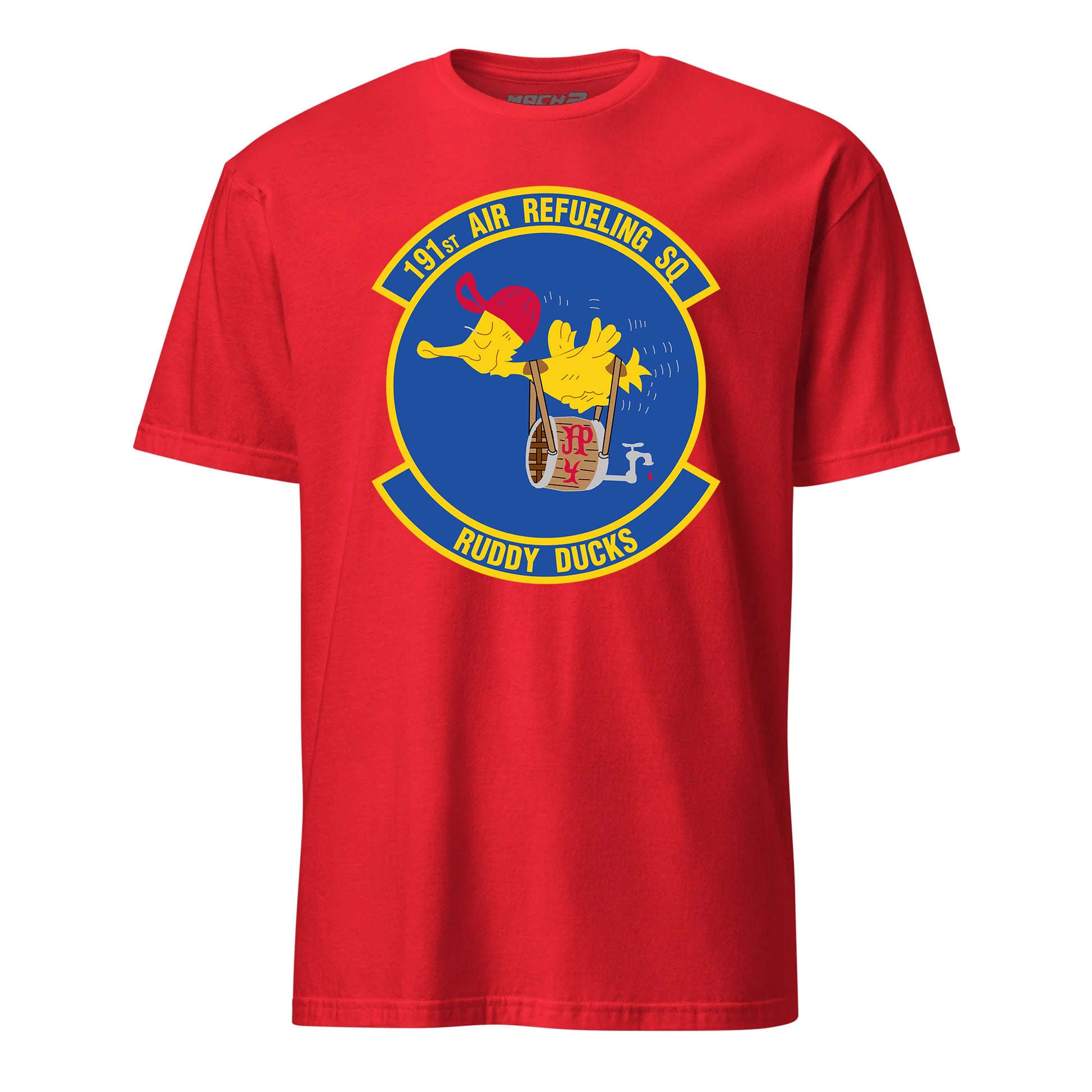 Mach2 Squadron Upload | 191ST AIR REFUELING SQUADRON | T-Shirt | Red | MACH-SHORT-SLEEVE-FRONT-RED.jpg