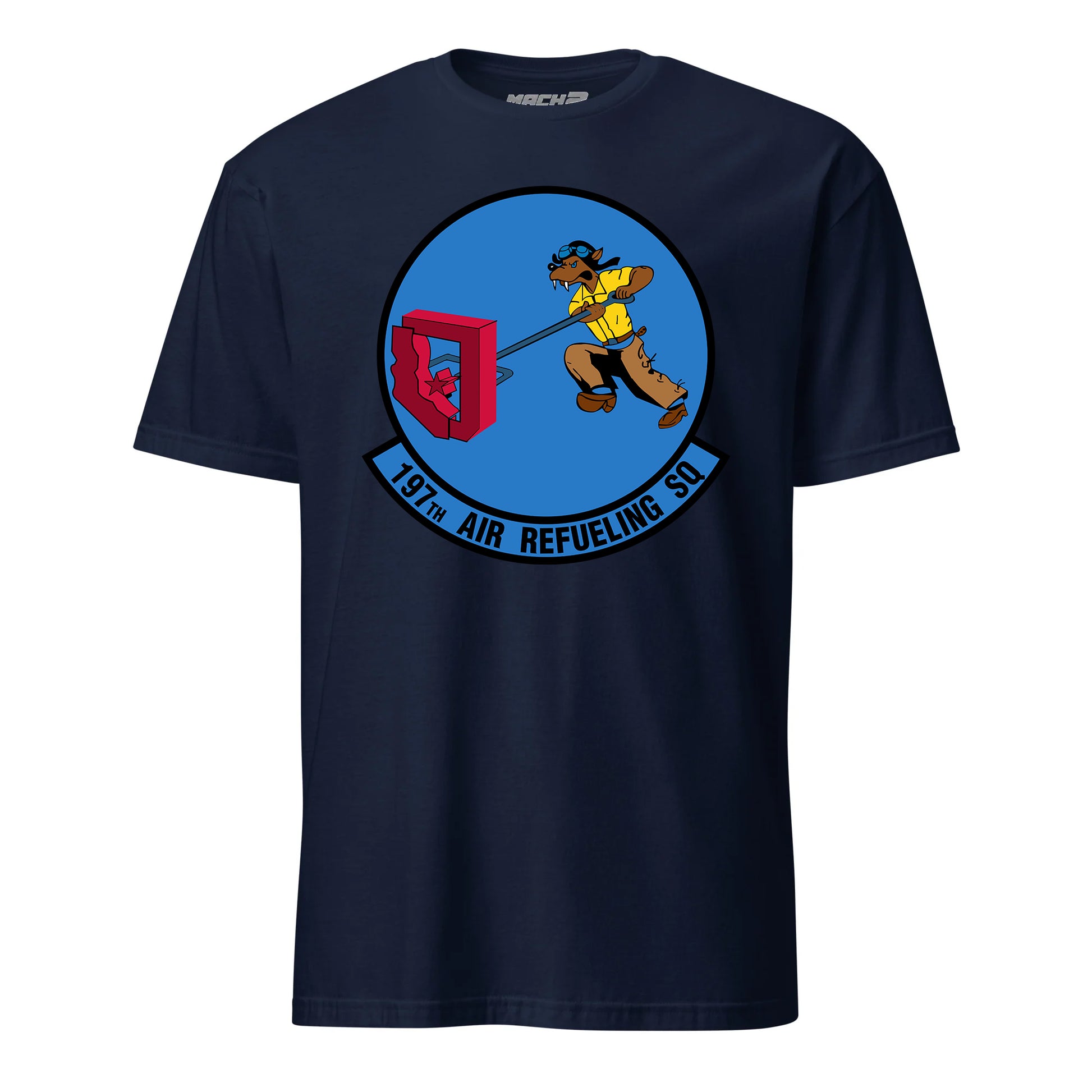 Mach2 Squadron Upload | 197TH AIR REFUELING SQUADRON | T-Shirt | Navy | MACH-SHORT-SLEEVE-FRONT-NAVY.jpg
