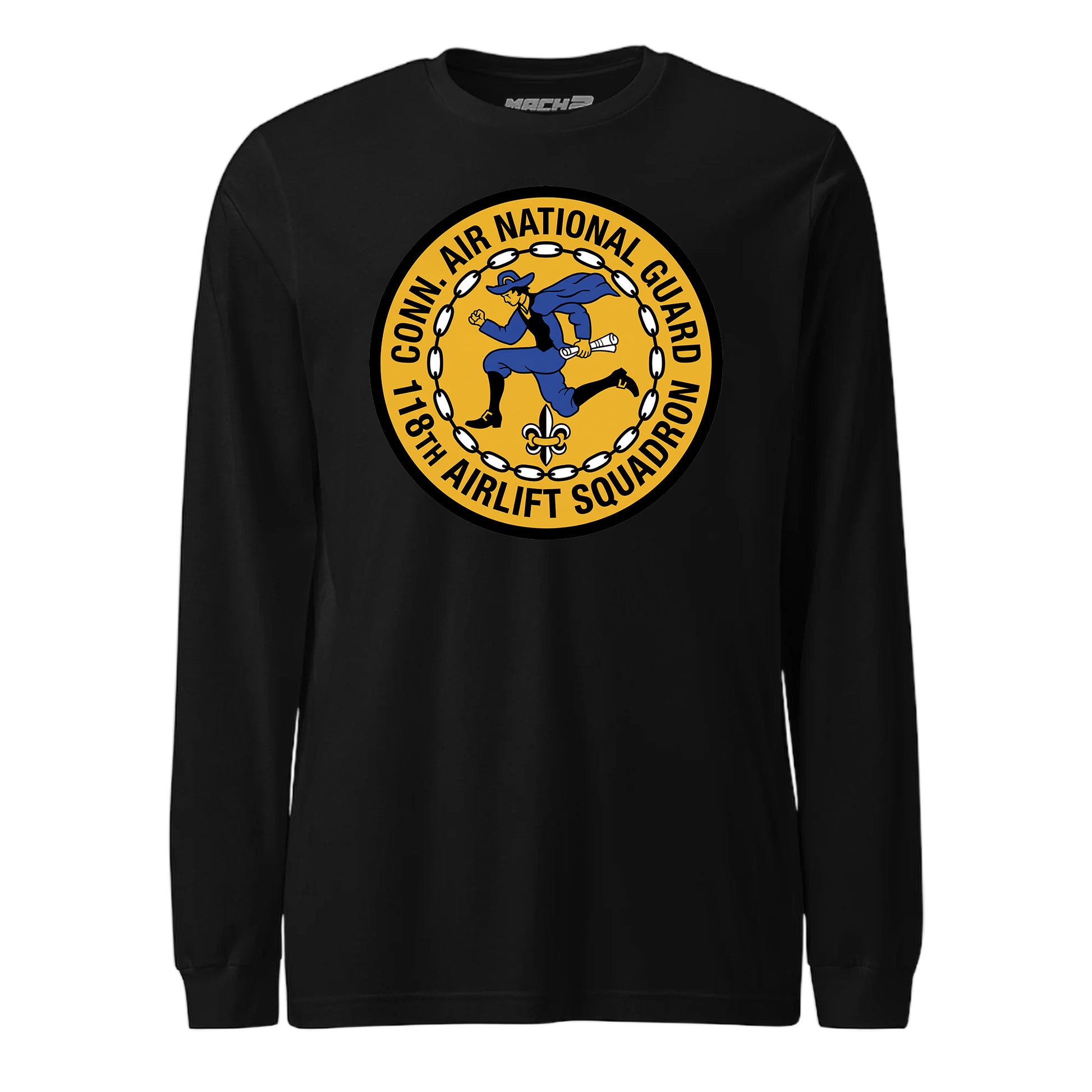Mach2 Squadron Upload | 118TH AIRLIFT SQUADRON | Long Sleeve | Black | MACH-LONG-SLEEVE-FRONT-BLACK.jpg