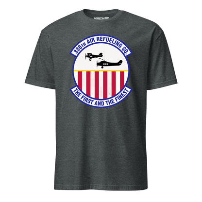 Mach2 Squadron Upload | 336TH AIR REFUELING SQUADRON | T-Shirt | Charcoal Heather | MACH-SHORT-SLEEVE-FRONT-CHARCOAL.jpg