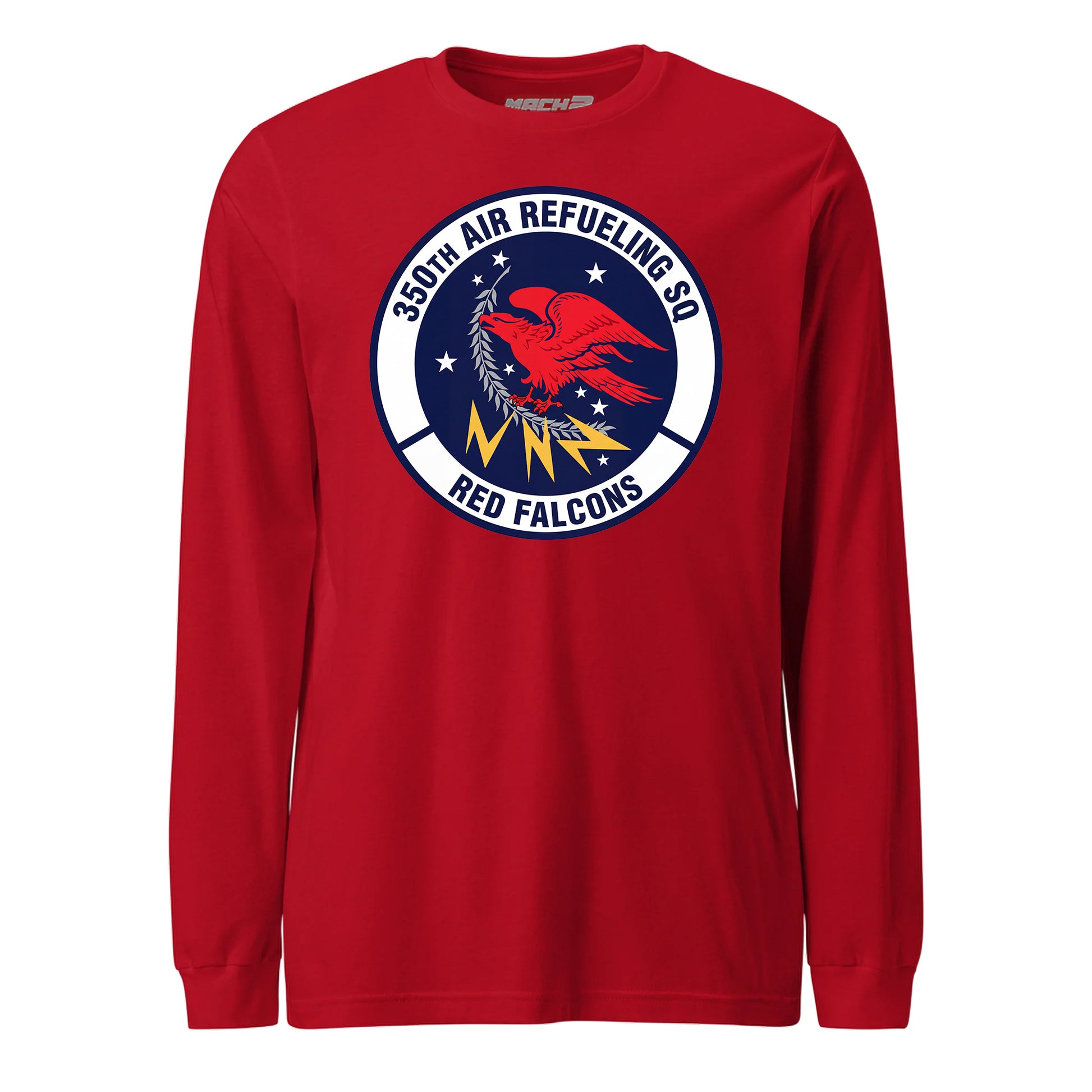 Mach2 Squadron Upload | 350TH AIR REFUELING SQUADRON | Long Sleeve | Red | MACH-LONG-SLEEVE-FRONT-RED.jpg