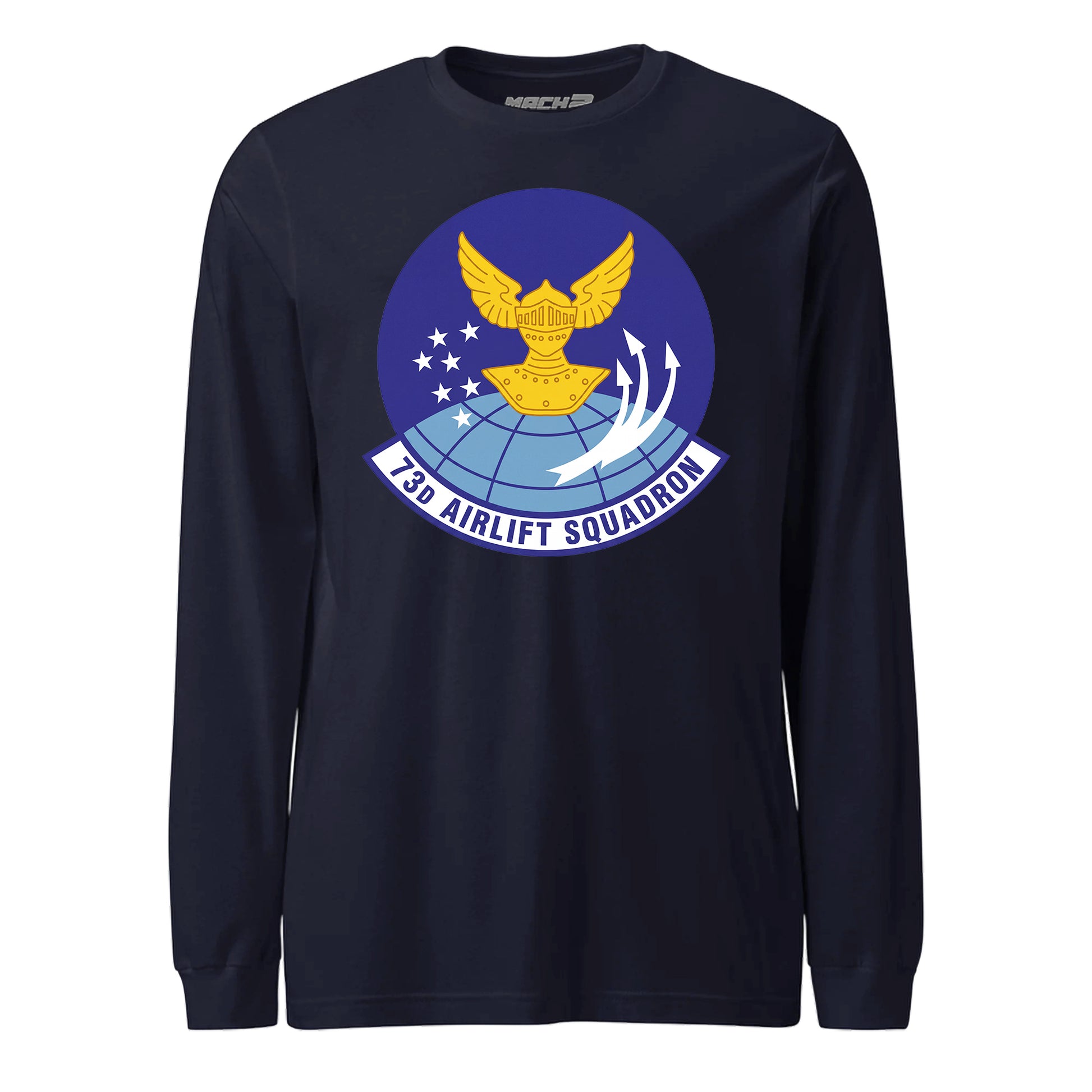 Mach2 Squadron Upload | 73RD AIRLIFT SQUADRON | Long Sleeve | Navy | MACH-LONG-SLEEVE-FRONT-NAVY.jpg