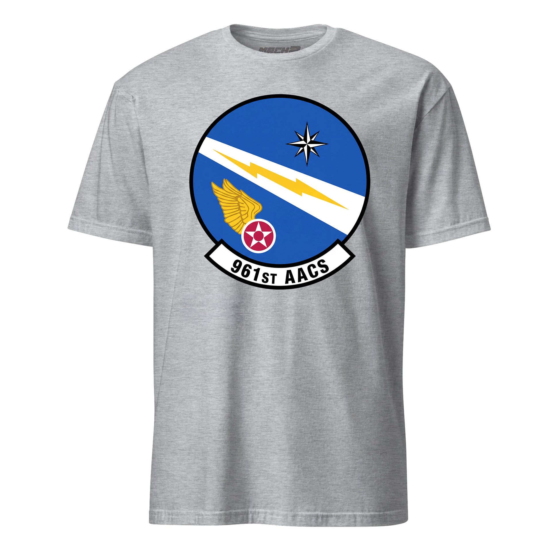 Mach2 Squadron Upload | 961ST AIRBORNE AIR CONTROL SQUADRON | T-Shirt | Heather Grey | MACH-SHORT-SLEEVE-FRONT-GREY.jpg