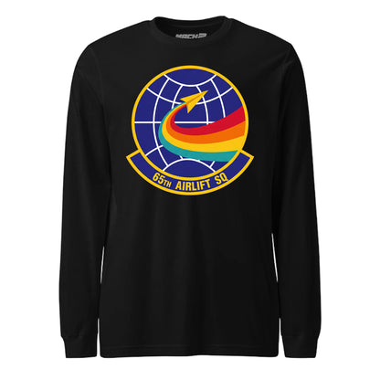 Mach2 Squadron Upload | 65TH AIRLIFT SQUADRON | Long Sleeve | Black | MACH-LONG-SLEEVE-FRONT-BLACK.jpg