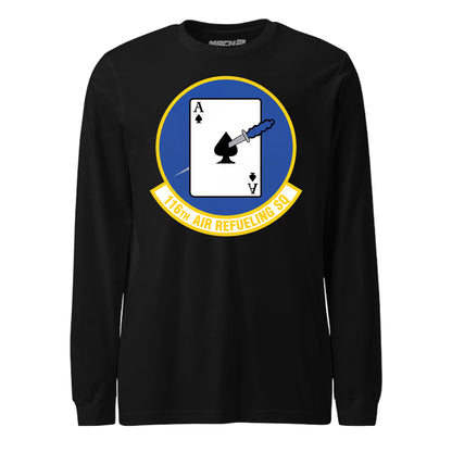 Mach2 Squadron Upload | 116TH AIR REFUELING SQUADRON | Long Sleeve | Black | MACH-LONG-SLEEVE-FRONT-BLACK.jpg