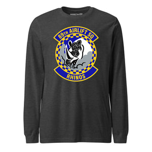 Mach2 Squadron Upload | 89TH AIRLIFT SQUADRON | Long Sleeve | Charcoal Heather | MACH-LONG-SLEEVE-FRONT-CHARCOAL.jpg