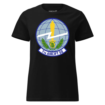 Mach2 Squadron Upload | 7TH AIRLIFT SQUADRON | Womens | Black | MACH-WOMENS-FRONT-BLACK.jpg