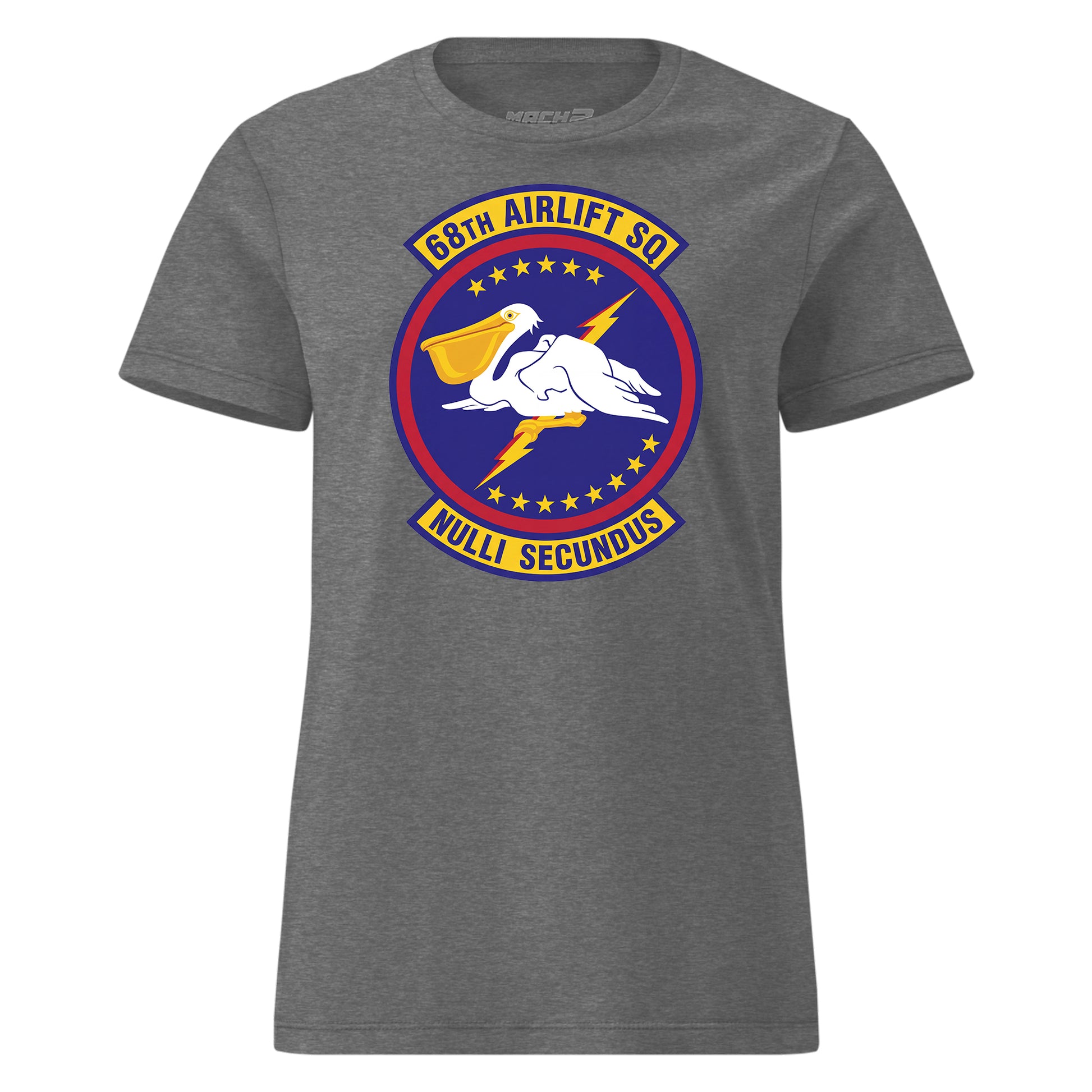 Mach2 Squadron Upload | 68TH AIRLIFT SQUADRON | Womens | Charcoal Heather | MACH-WOMENS-FRONT-CHARCOAL.jpg