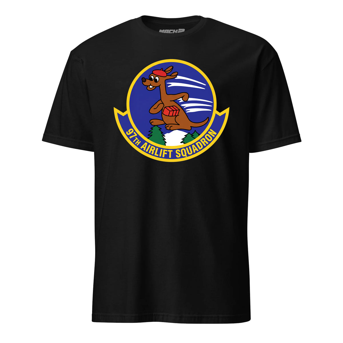 Mach2 Squadron Upload | 97TH AIRLIFT SQUADRON | T-Shirt | Black | MACH-SHORT-SLEEVE-FRONT-BLACK.jpg