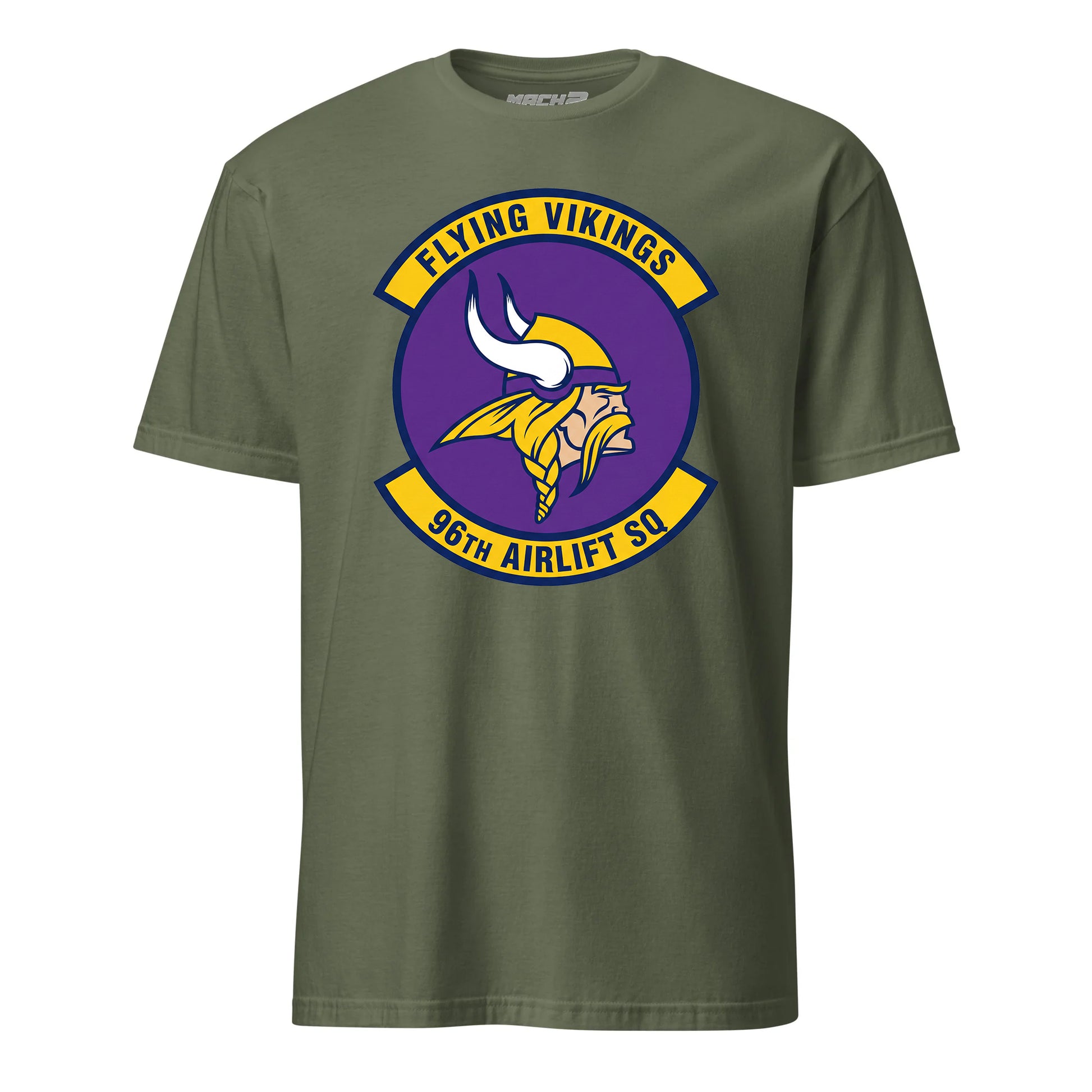 Mach2 Squadron Upload | 96TH AIRLIFT SQUADRON | T-Shirt | OD Green | MACH-SHORT-SLEEVE-FRONT-OD.jpg