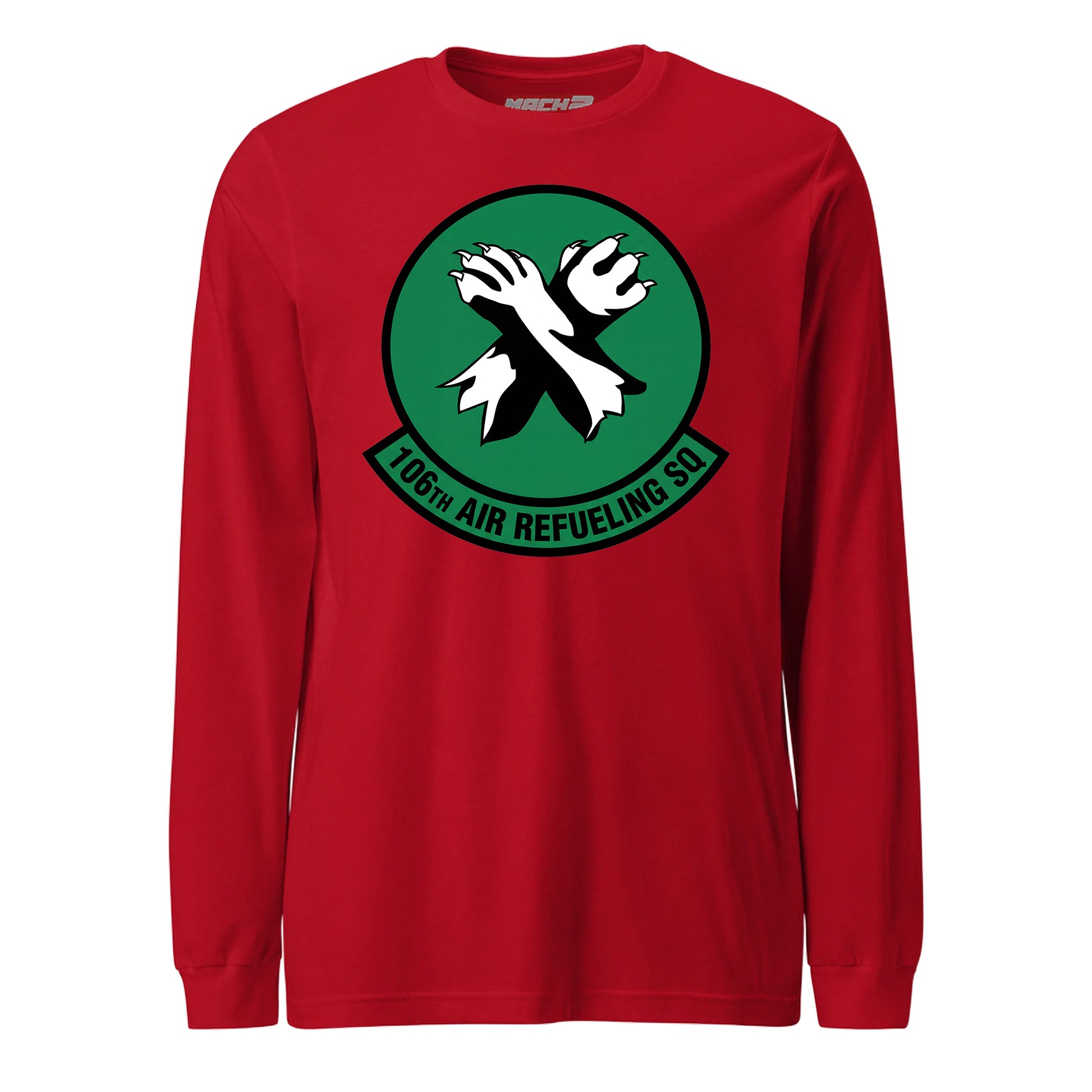 Mach2 Squadron Upload | 106TH AIR REFUELING SQUADRON | Long Sleeve | Red | MACH-LONG-SLEEVE-FRONT-RED.jpg