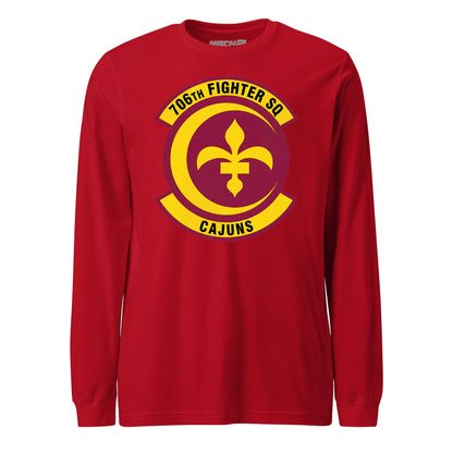 Mach2 Squadron Upload | 706TH AGGRESSOR SQUADRON | Long Sleeve | Red | MACH-LONG-SLEEVE-FRONT-RED.jpg
