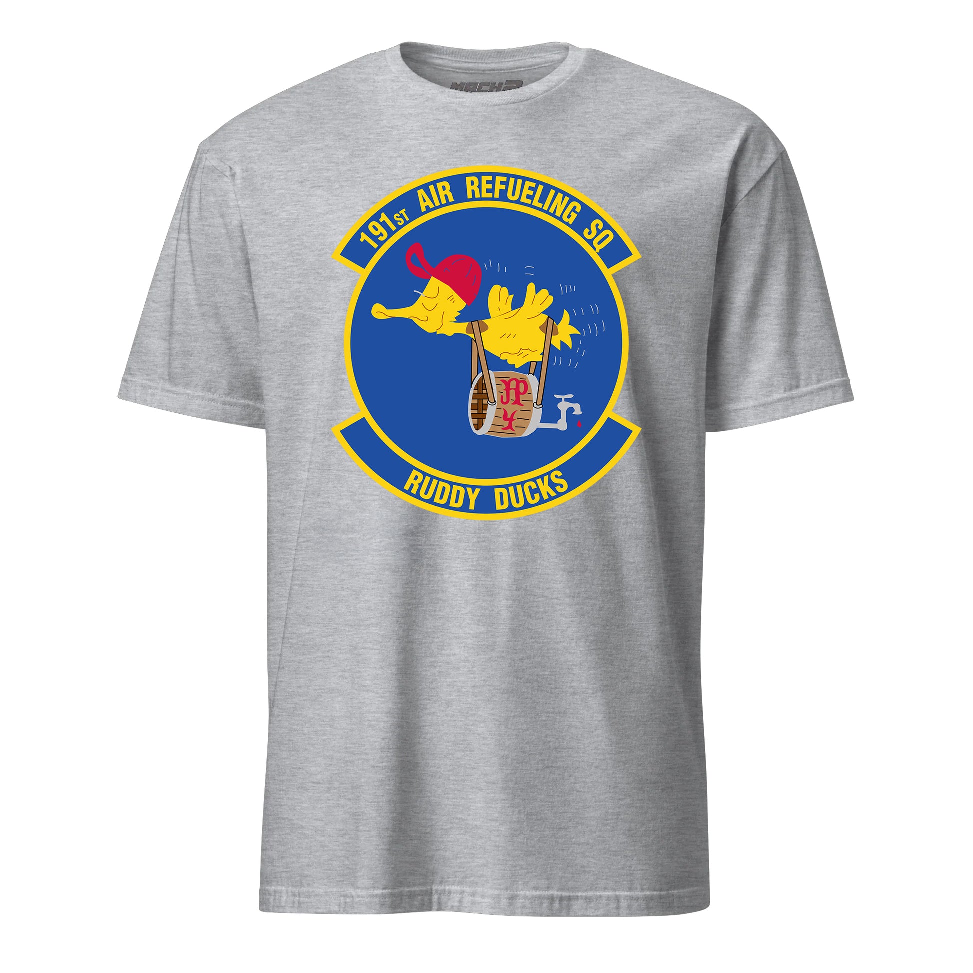 Mach2 Squadron Upload | 191ST AIR REFUELING SQUADRON | T-Shirt | Heather Grey | MACH-SHORT-SLEEVE-FRONT-GREY.jpg
