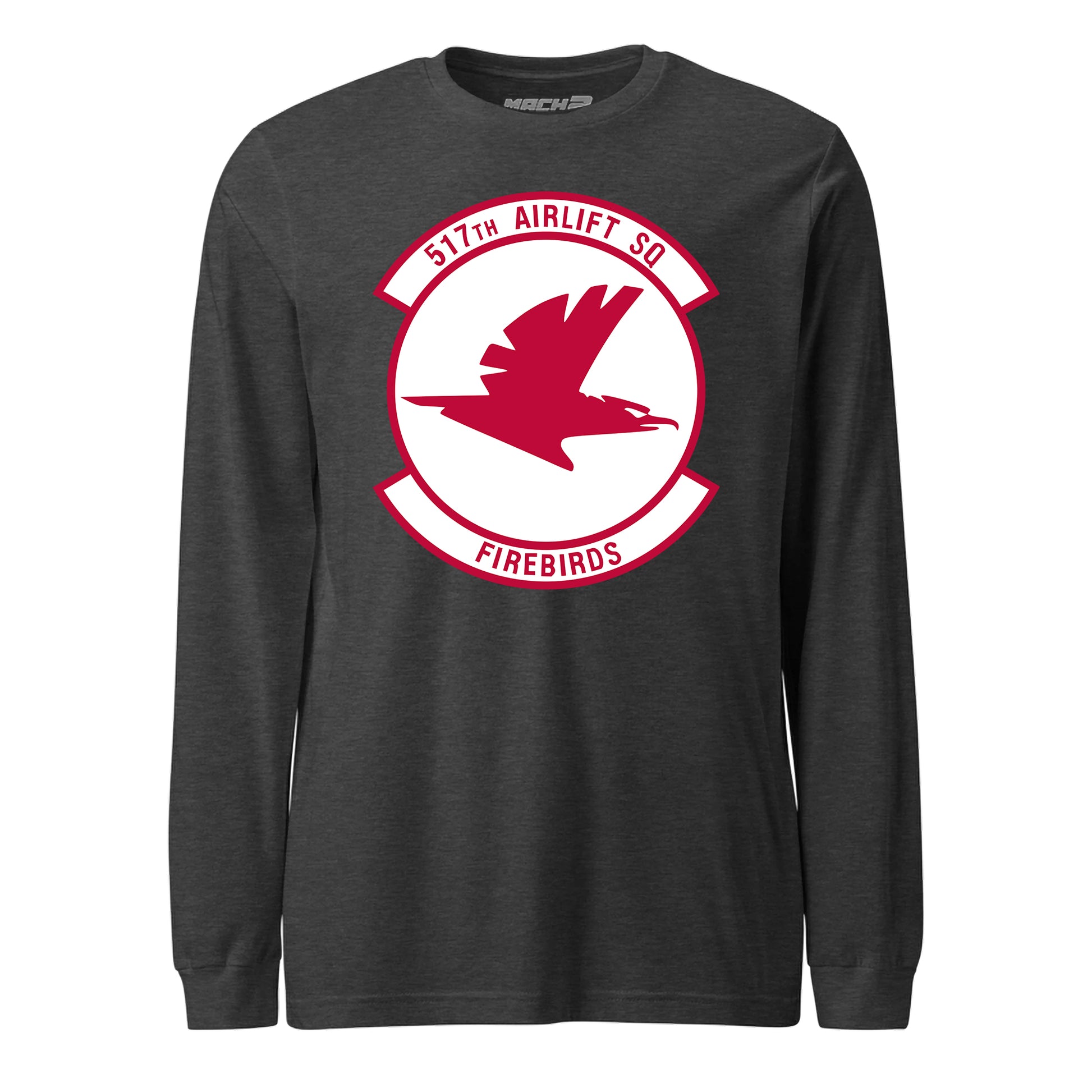 Mach2 Squadron Upload | 517TH AIRLIFT SQUADRON | Long Sleeve | Charcoal Heather | MACH-LONG-SLEEVE-FRONT-CHARCOAL.jpg