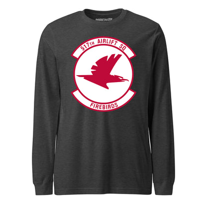 Mach2 Squadron Upload | 517TH AIRLIFT SQUADRON | Long Sleeve | Charcoal Heather | MACH-LONG-SLEEVE-FRONT-CHARCOAL.jpg