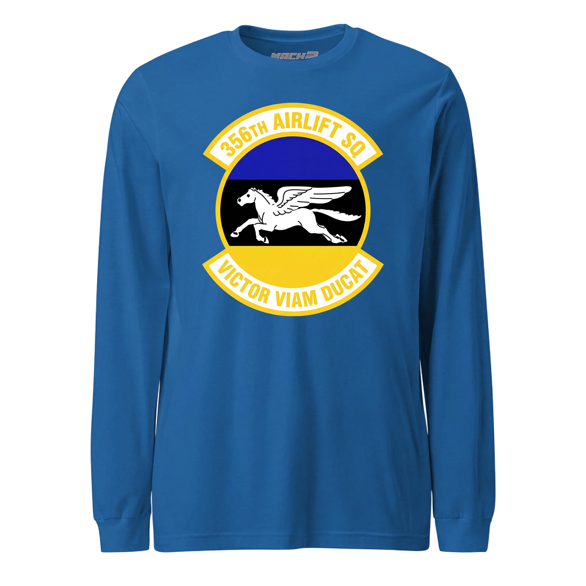 Mach2 Squadron Upload | 356TH AIRLIFT SQUADRON | Long Sleeve | Royal | MACH-LONG-SLEEVE-FRONT-ROYAL.jpg