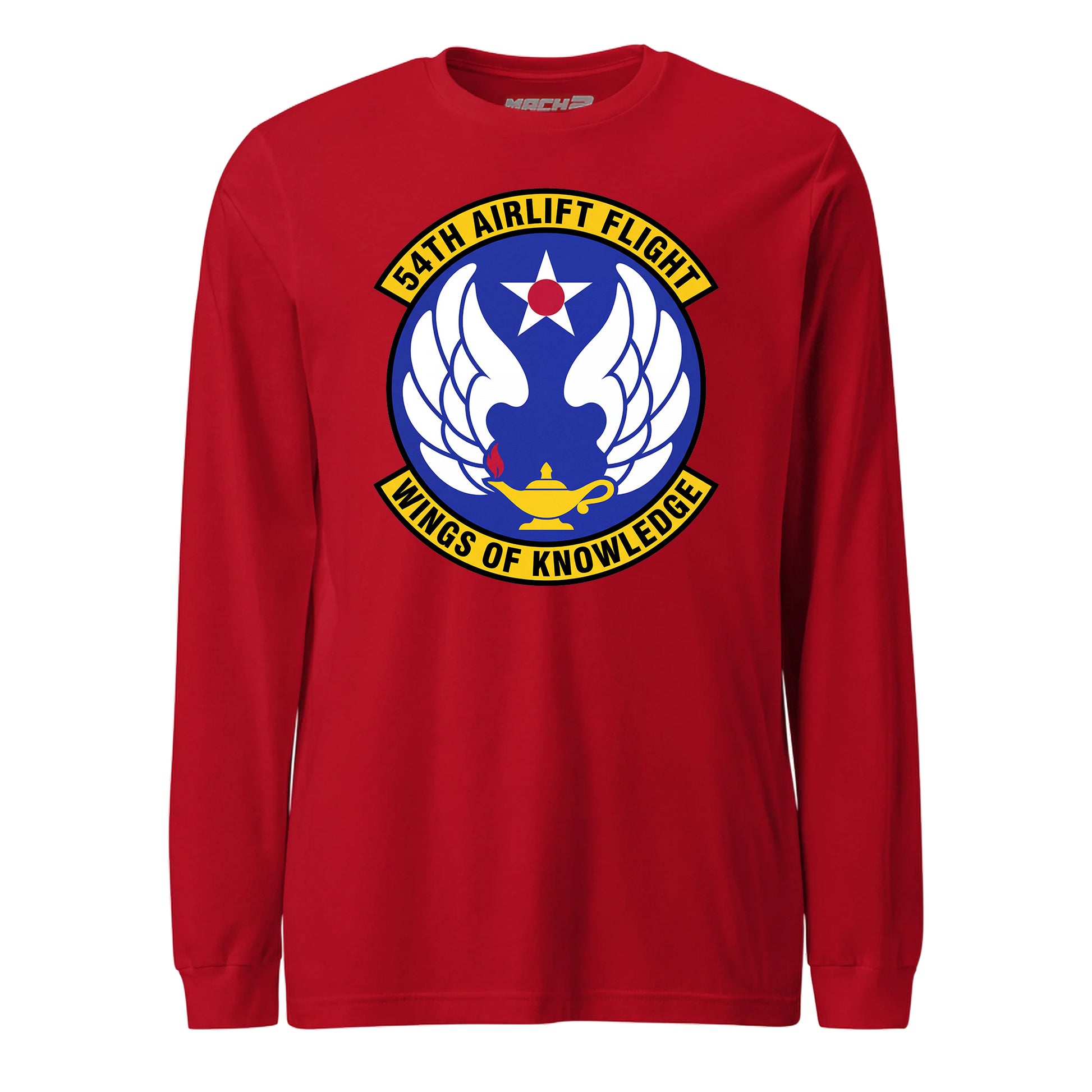 Mach2 Squadron Upload | 54TH AIRLIFT SQUADRON | Long Sleeve | Red | MACH-LONG-SLEEVE-FRONT-RED.jpg