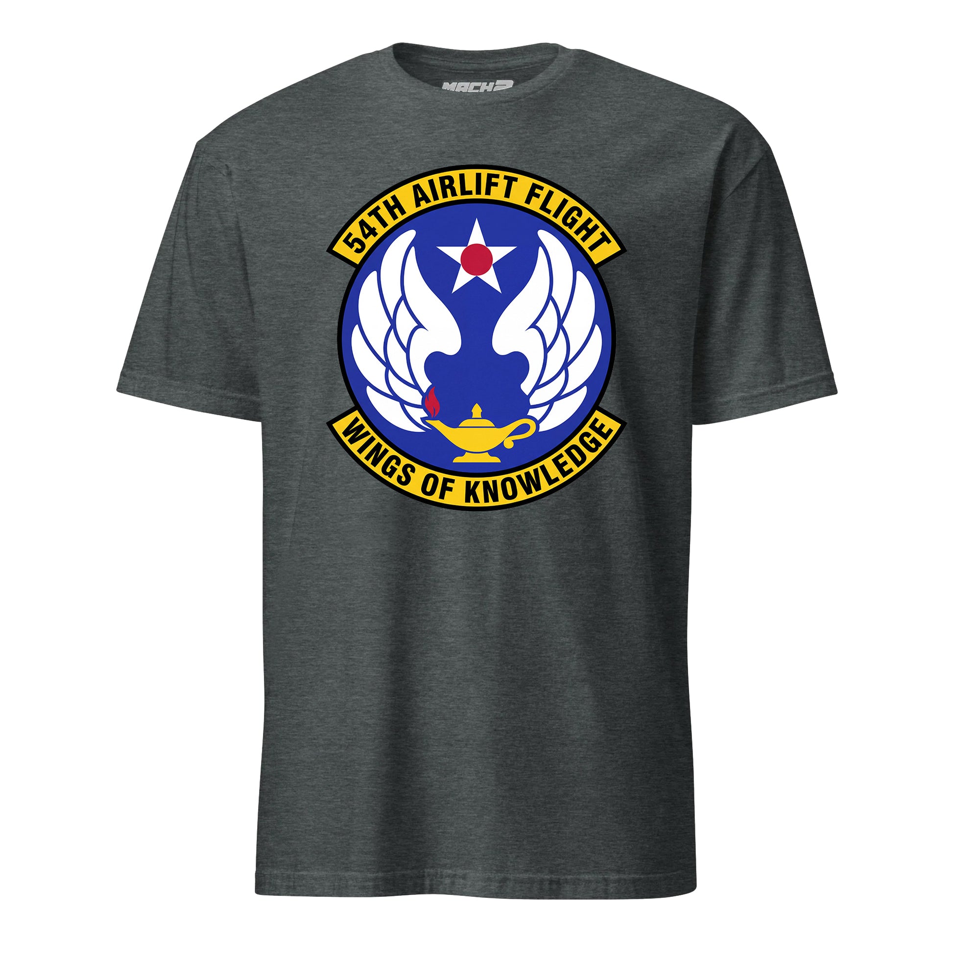 Mach2 Squadron Upload | 54TH AIRLIFT SQUADRON | T-Shirt | Charcoal Heather | MACH-SHORT-SLEEVE-FRONT-CHARCOAL.jpg